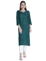 Chikan Embroidered Kurtis